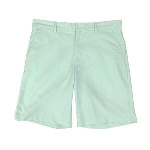 Greg Norman Shorts Mens 34 Sea Mist Tasso Elba Performance Flat Front Golf Chino